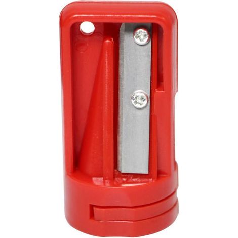 Taille-crayon de charpentier - Taille-crayon pour menuiserie - Rasoir étroit - Outils à main pour le travail du bois (4 pièces, rouge) (1/4)