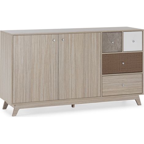 Credenza Maia 2 ante 4 cassetti multicolore