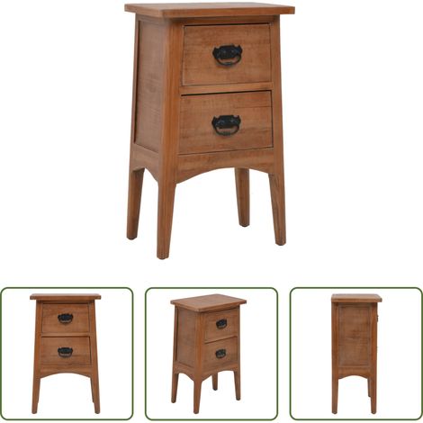 Table d'appoint - Table de chevet Bois de sapin massif 40 x 29 x 68 cm Marron (1/5)