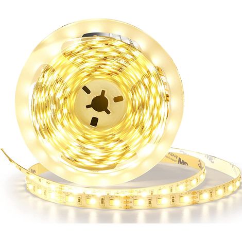 Striscia Led 5M Luce Calda 12V 600LM 5730 Flessibile Siliconata Fila Singola (1/5)