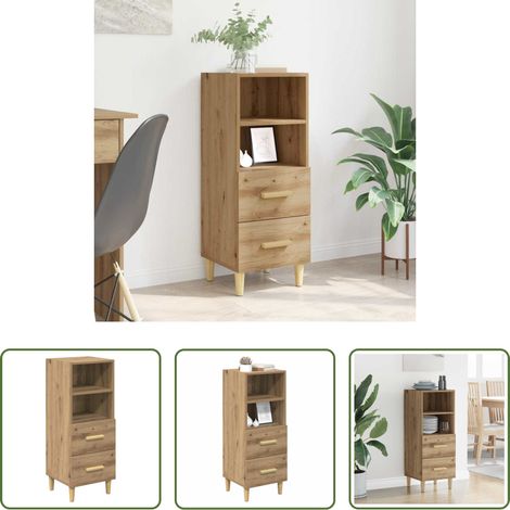 Holztisch - Sideboard Artisan-Eiche 34 x 34,5 x 90 cm Holzwerkstoff (1/5)