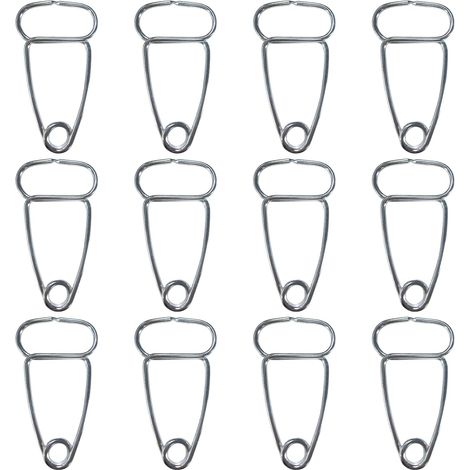 Pince onglet 12 pièces 3,66x2,12"/93x54mm inox, pour collage (1/5)