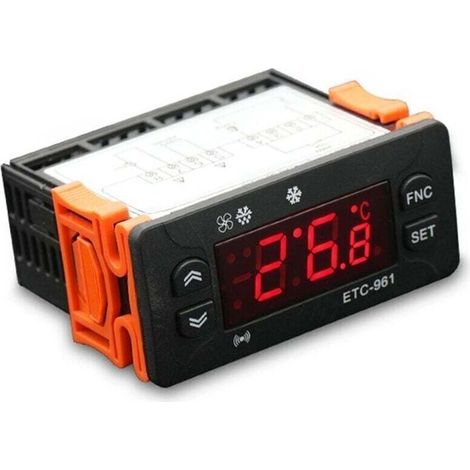 ETC-961 Thermostat RéGulateur de TempéRature ContrôLe L'Humidité ThermomèTre HygromèTre Alarme RéFrigéRation 220V Capteur (1/4)