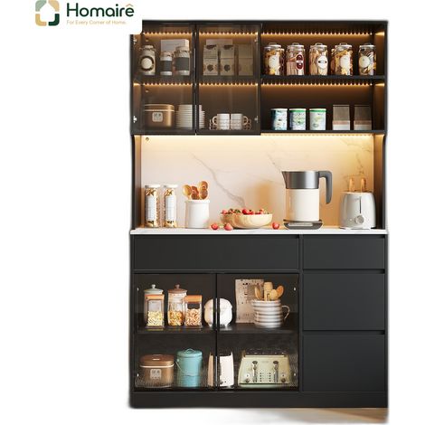 Flur- Garderobenschrank mehrfarbig aus MDF 120 x 40 x 180 cm HOMAIRE (1/5)