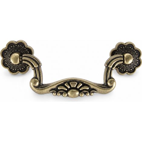 Poignée Tombante Bronze Vieilli pour Meuble Entraxe 96 mm (1/5)