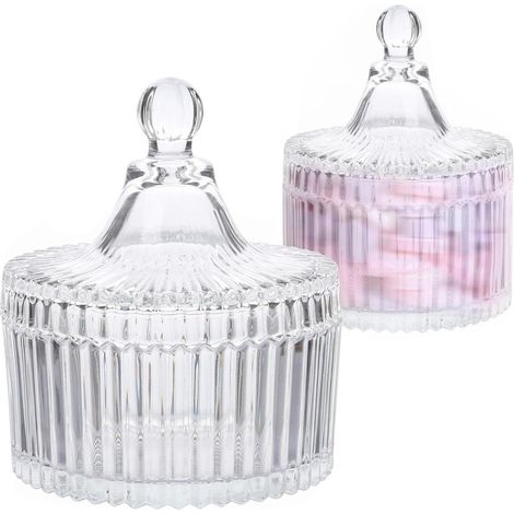 Süßigkeiten Glas Dose Kristall Vintage Bonbonglas Aufbewahrungsgläser (1/5)