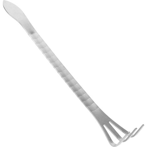 Râteau de jardin portatif à 3 dents en acier inoxydable pour bonsaï, idéal pour ameublir, désherber et aérer la terre. (1/5)