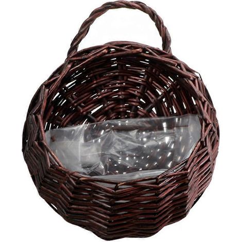 Handgefertigte Wandkörbe aus Rattan für Trockenblumen, natürliche Wanddekoration, handgefertigter Hängekorb, dekorative Aufbewahrung im Bohème-Stil.