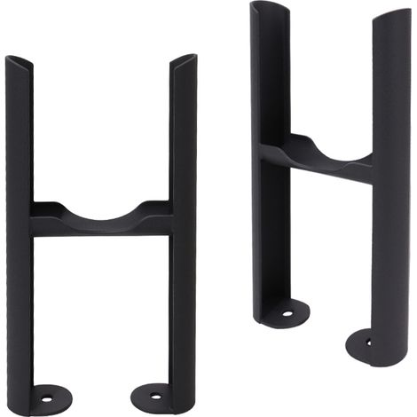 Floor Mounting Radiator Leg Kit for 3 Column Traditional Radiator Black