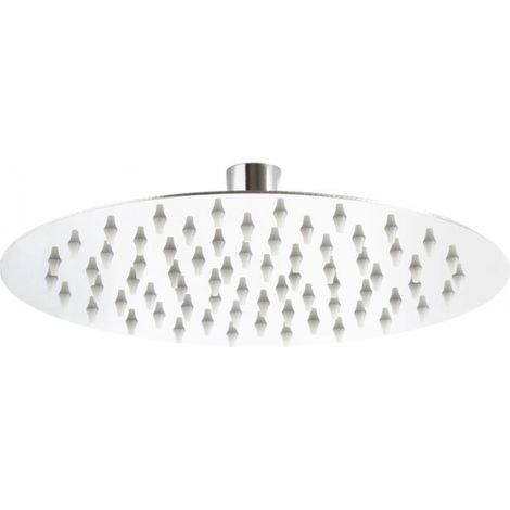 Rociador de ducha redondo Rociador de ducha tipo lluvia de 25 cm, acero inoxidable 304, apto para baños (1/4)