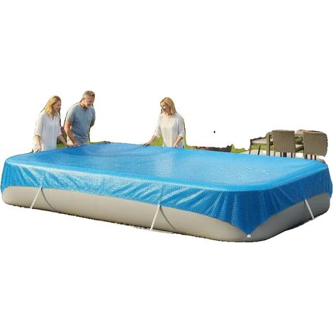 Cubierta para piscina, tejido resistente y duradero, color azul. (1/2)