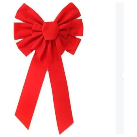 BUNTHAUS Lntyq Große Weihnachtsschleife, rote Samtschleife für Blumenkränze, Weihnachtsbaumspitze, Schleife zum Hochzeitstag, rote Schleife für Auto, Garten, Terrasse, Eingangstor (2549 cm) (1/3)