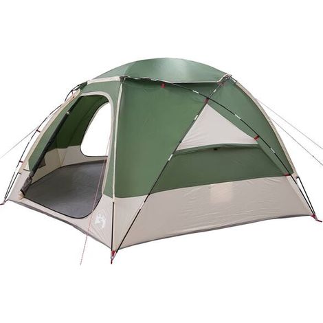 Tente dôme avec housse imperméable amovible, verte, tente 8 personnes