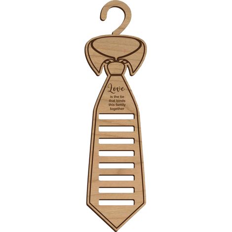 Porte-cravates en bois 1 pièce modèle Type B rangement mural design élégant pour homme cadeau idéal fête des pères (1/4)