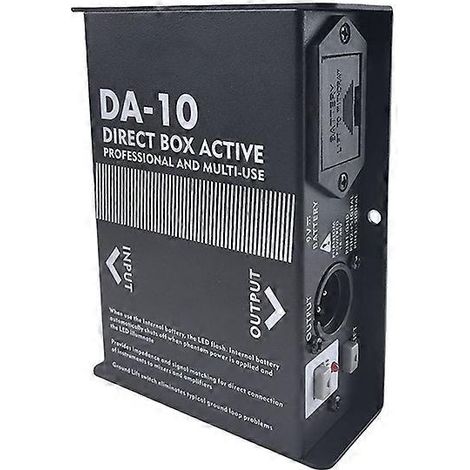 Boîtier DI actif DA-10, convertisseur d'impédance, isolateur audio, boîtier DI portable pour la musique (1/5)