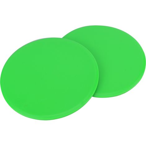 Lot de 2 disques de glisse ronds verts pour un entraînement complet du corps à grande vitesse et une coordination optimale. (1/5)