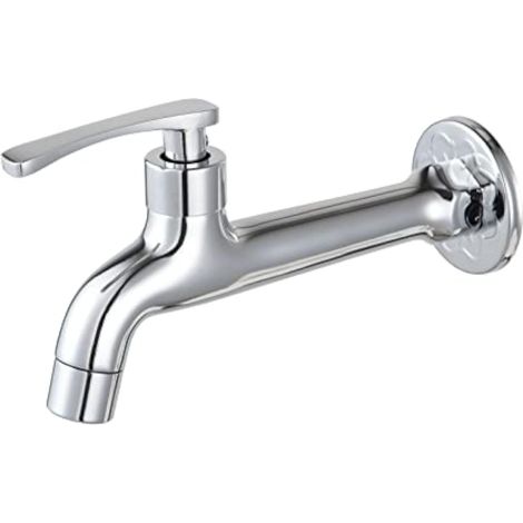 CCYKXA Chrome Brass Faucet Laundry Bathroom Wall Mount Washing Machine Faucet Outdoor Garden Hose Single Cold Tap