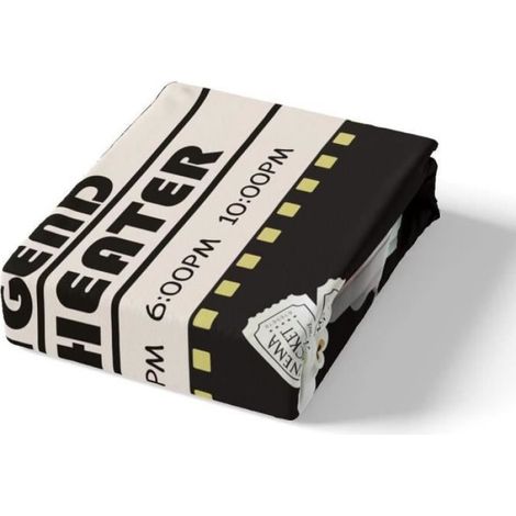 Housse de couette - Vintage - Cinéma - 220x240 cm - Impression 3D - 3 pièces (1/4)