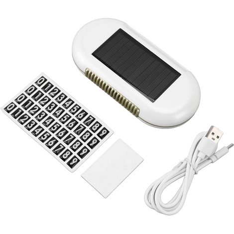 Ortviai Purificateur d'air solaire pour voiture, blanc, 1200 mAh, intensité réglable, élimine les mauvaises odeurs