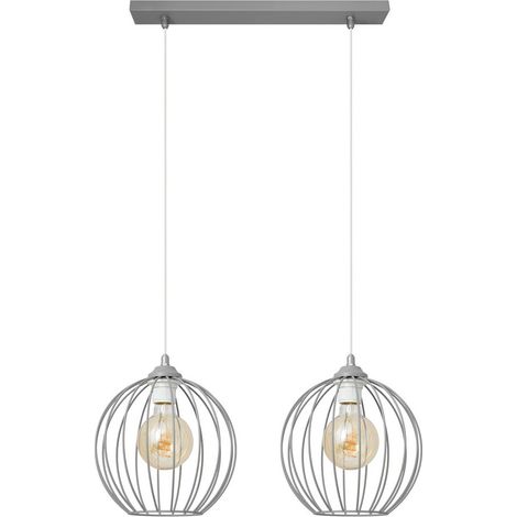 Helam MERCURE Plafonnier Straight Bar Gris 50cm (1/4)
