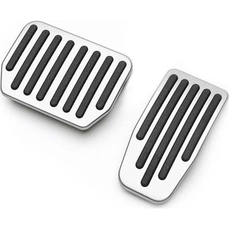 2pcs Coussinets de Pédale D'Embrayage, Pédales de Voiture, Pédales Antidérapantes Universelles de Voiture, Voiture Universelle Pédale Frein a Essence Automatique Antidérapante(Argent)