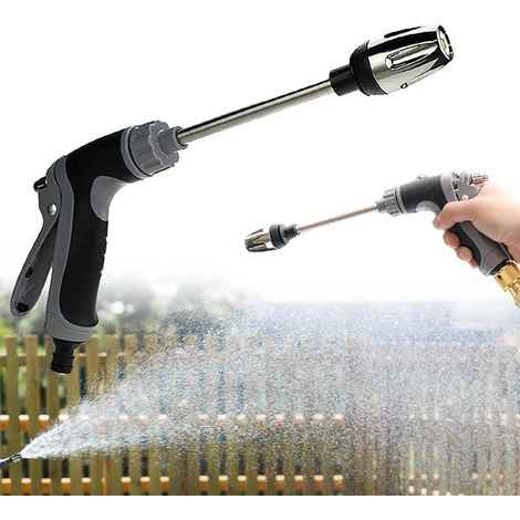 T8 Hochdruckreiniger mit langem Griff, Metallverlängerungsstange und rutschfestem Griff, geeignet für die Reinigung von Haus, Garten und Fahrzeug. (1/5)
