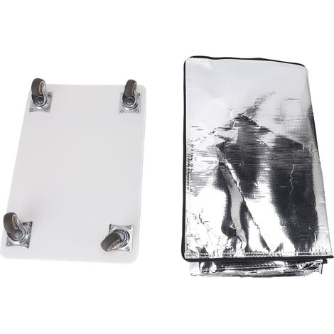 Sac Courses avec Roues Grande Capacité Multifonction Portable Pliable – Chariot Shopping, Argent (1/5)