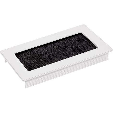 2 x SOTECH Kabeldurchlass TONDO weiß eloxiert Länge 100 mm