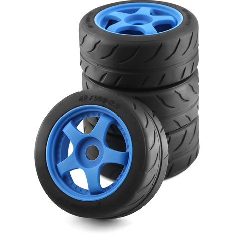 4 pièces 5 rayons 1027543mm télécommande pneus de voiture tout-terrain 17mm roue hexagonale de remplacement pour Arrma 1/7 infraction sans limite Felony pièces de mise à niveau (1/5)