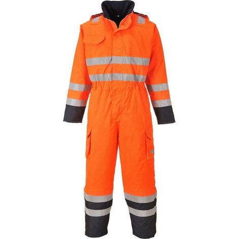 Combinaison De Pluie Hi-vis Bizflame Couleur : Orange/marine Taille S - Portwest (1/2)