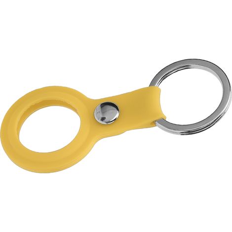 Étui de protection anti-perte en silicone avec anneau porte-clés et localisateur pour iOS (Jaune) (1/5)