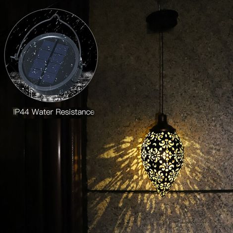 Linterna solar SJLERST para uso exterior, 2 linternas de jardín Tomshine, linterna solar LED de metal para patio exterior en árbol (1/3)