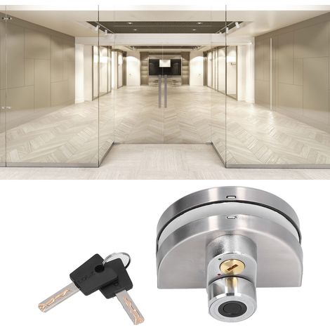 Batterie au lithium 3,7 V, serrure à empreinte digitale pour porte en verre sans trou, double ouverture, porte simple, double porte, serrure à empreinte digitale électronique intelligente semi-circula (1/5)