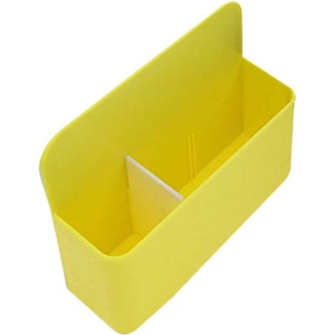 Organiseur de tiroir suspendu 1 pièce, marqueur et stylo pour tableau noir en plastique à craie magnétique de poche murale polyvalente (jaune)-Fei Yu (1/5)