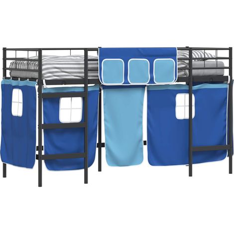 Maison Exclusive - Estructura de Cama Alta para Niños con Cortina