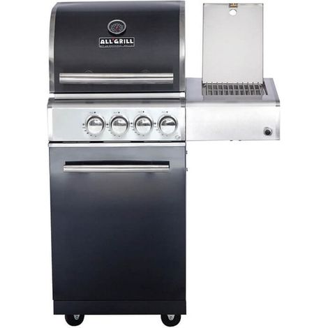 ALLGRILL Gasgrill CHEF S BLACK Modular Grundmodell 2 Brenner, Seitenkocher, Backburner (500702) (1/4)