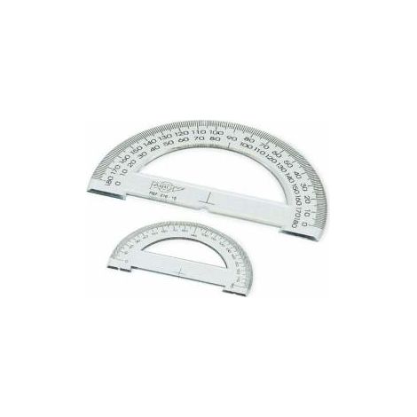 SEMICIRCULO TRANSPARENTE EN PLASTICO INYECTADO GRADUADO Y BISELADO 15 CM. FAIBO 216