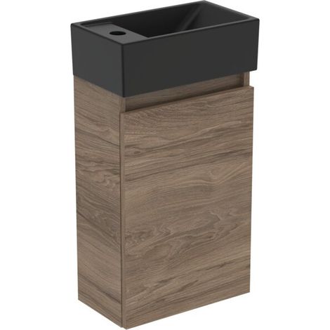 IDEAL STANDARD R0579Y9 Ensemble meuble Eurovit+ HWB gauche 37 cm noir (1/5)