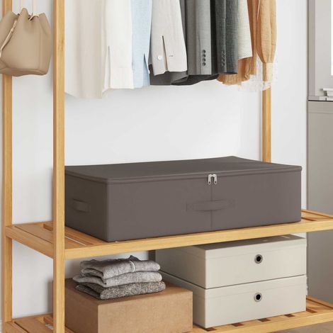 Caja de Almacenamiento 24 pcs Gris 70 x 40 x 18 cm