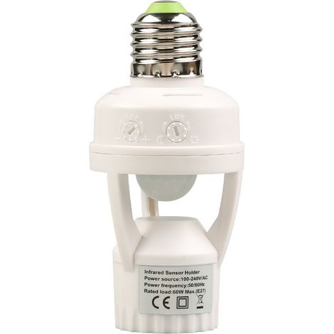 Détecteur de Présence PIR pour Ampoules E27 (1/4)