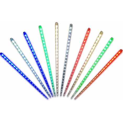 Guirlande LED Solaire Effet Pluie de Météores Multicolore Extérieure Étanche, 10 Tubes, 360 LED (1/5)