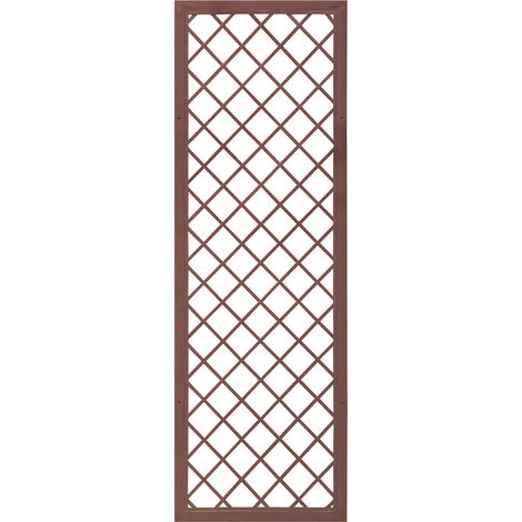 Set 2 Pezzi Traliccio Fisso con Cornice per Giardino Verdemax 180x60 cm in Metallo Corten (1/2)