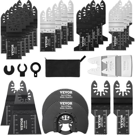 Vevor – Lot de 30 lames de scie oscillante – Compatibles avec 95% des outils – Acier allié pour bois, métal et plastique – Dégagement rapide - 30PCS