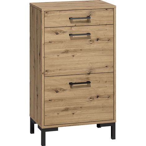 Schuhmöbel Liora mit 1 Schublade und 2 Türen, Holzoptik, 55cm (1/5)