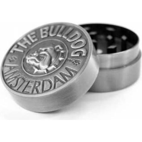 The Bulldog Amsterdam Moulin à métal 2 pièces en métal argenté embossé pour papier roulant King Size