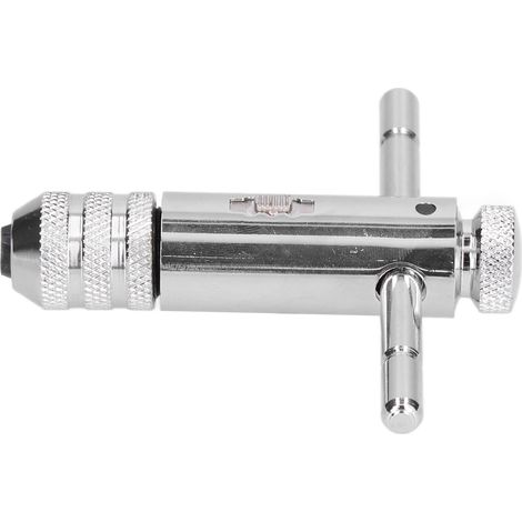 Clé à cliquet en T M3-M8 + taraud à rainure droite, clé réglable pour taraudage et perçage (1/5)