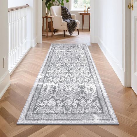 Tapis de Couloir Antidérapant 50 x 150 cm Long Tapis de Cuisine Lavable en Machine Tapis Couloir Vintage Chic Tapis Entree Interieur pour Interieur, Salon, Buanderie, Balcon, Entrées (1/5)