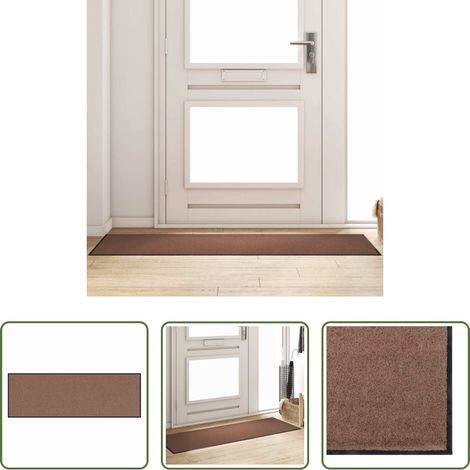 Tapis de porte - Tapis d'entrée Autre Marron et Noir 60 x 180 cm (1/5)