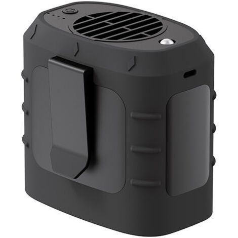 Ventilador de cintura USB de 8000 mAh, ventilador personal portátil para cinturón, ideal para chaquetas con aire acondicionado, camping, pesca, ciclismo y viajes (negro). (1/4)