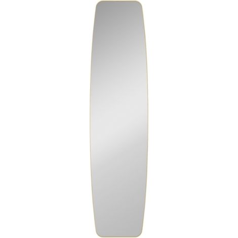 Specchio da parete decorativo in metallo dorato per ingresso – 160 x 40 x 3 cm, cornice elegante, design moderno e senza tempo, ideale per ampliare visivamente lo spazio